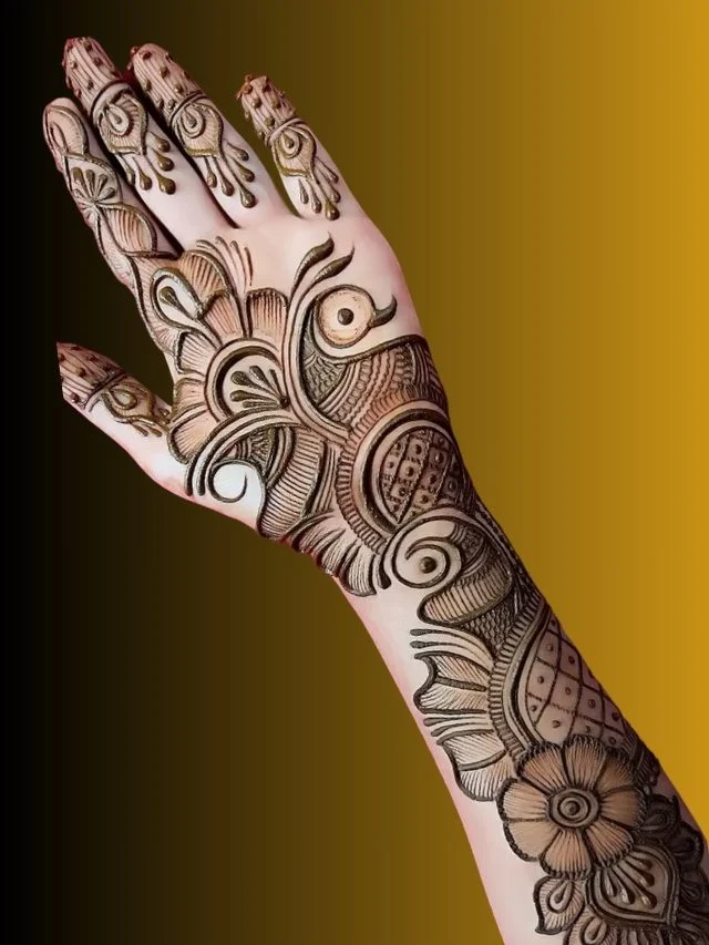front mehndi design easy and beautiful for girl full hand