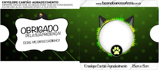 Sobre de Invitacion de Cat Noir para Imprimir Gratis.