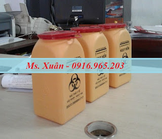 Bình hủy kim tiêm bằng nhựa 1.5 lít