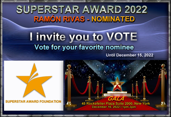 Ramón Rivas, Nominado al SuperstarAward 2022. Invitación a votar por los nominados
