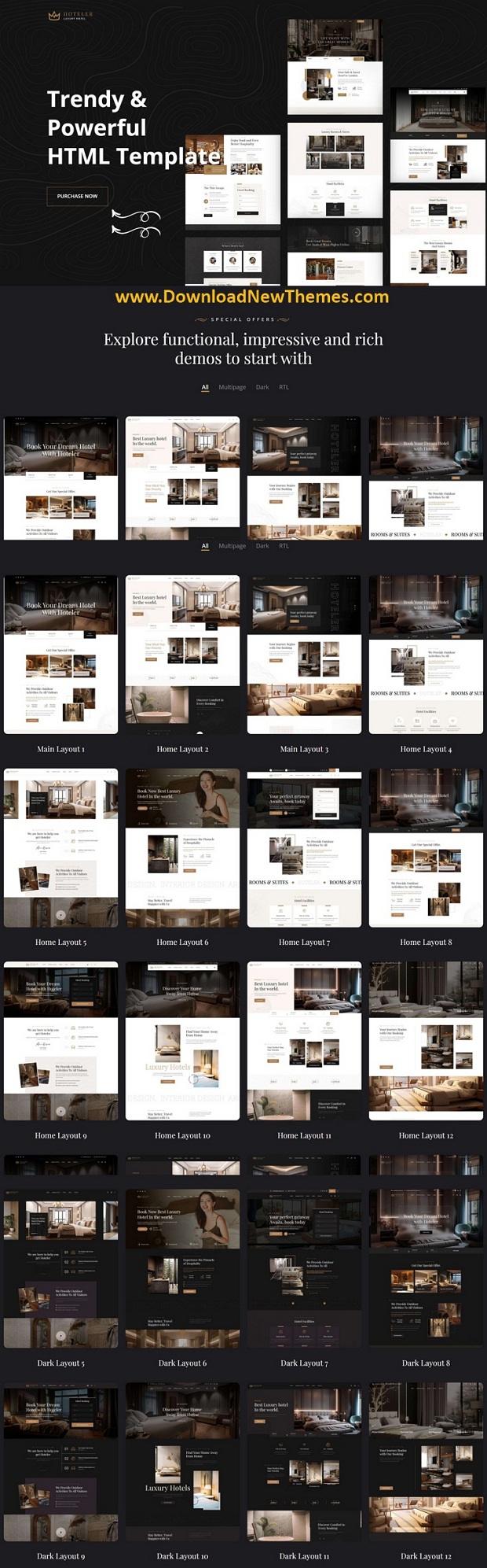 Hoteler - Hotel Booking HTML Template Review
