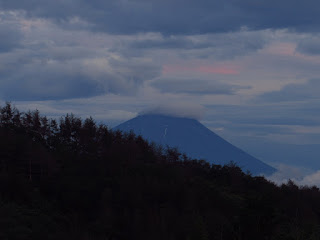 Plan rapproché sur le mont Fuji.