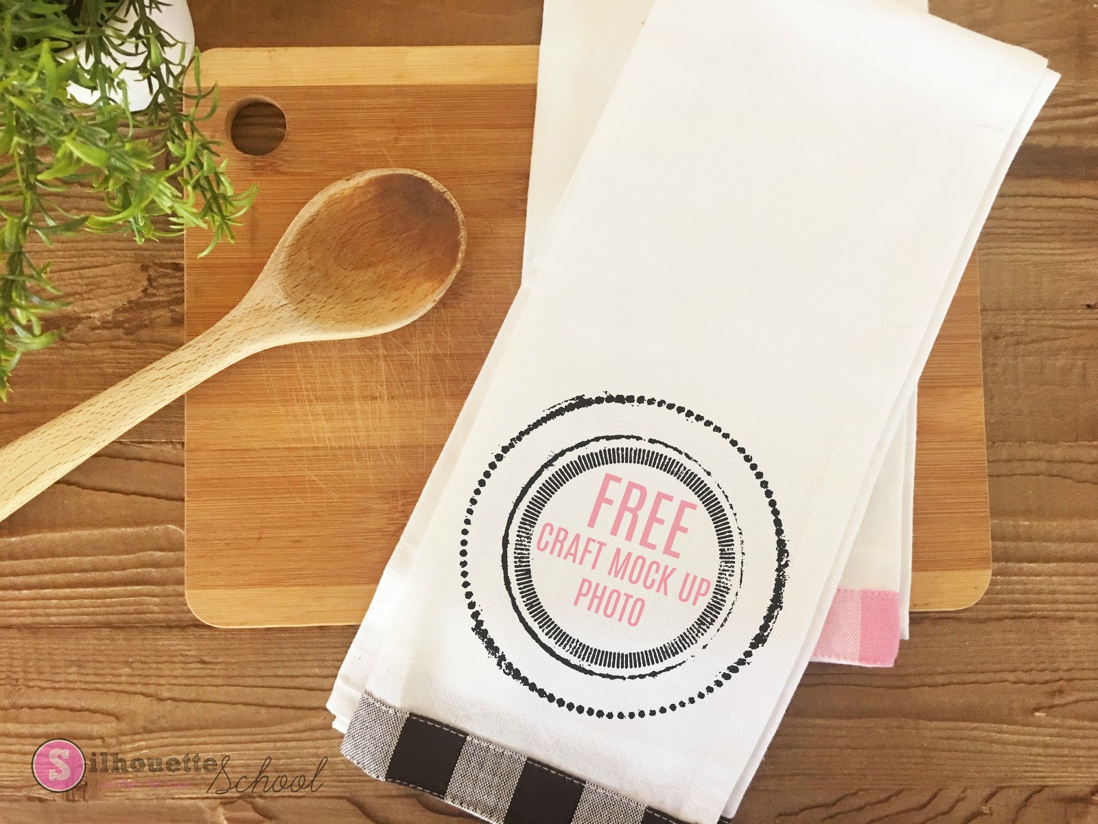 Download Free Craft Mock Up Farmhouse Kitchen Towel Silhouette School