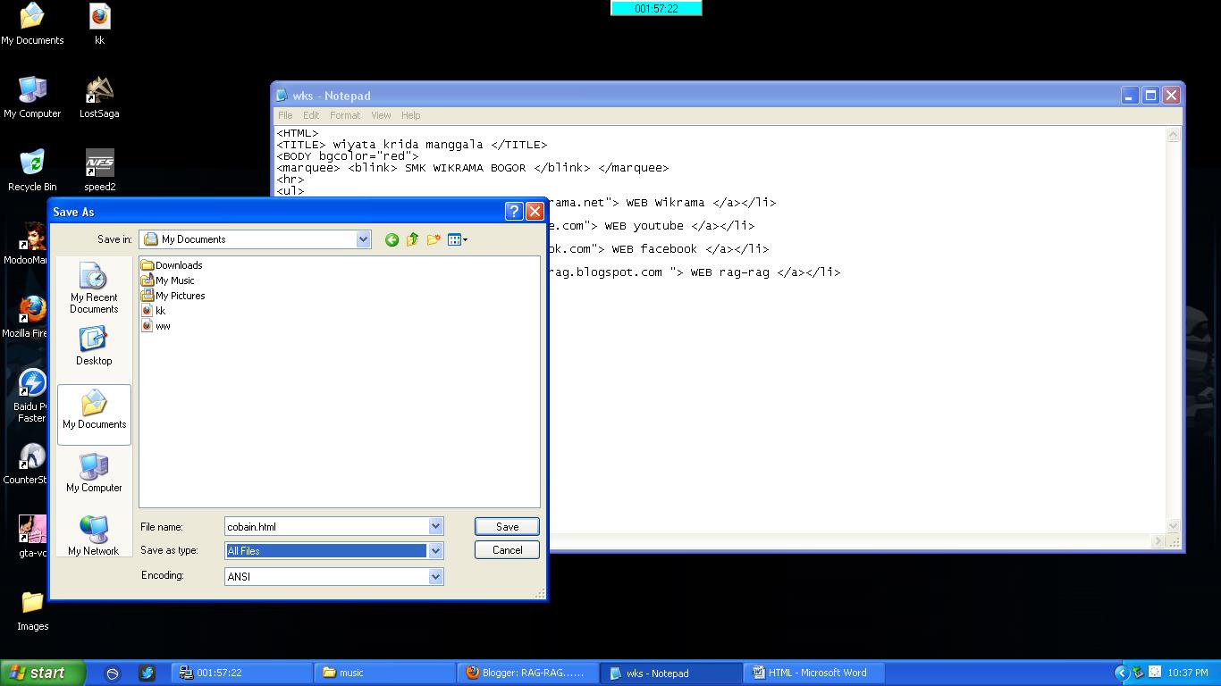 Contoh Html Lewat Notepad - Contoh 0108