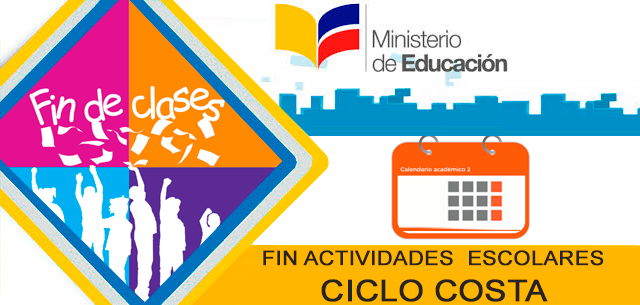 fecha de fin de clases en la costa 2019, fecha fin de año lectivo escuelas colegios de la costa