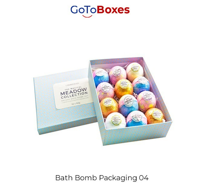 Buy enchanting Bath Bomb Boxes at GoToBoxes at modest rates. Highlight your brand with mesmerizing designs in various modifications with a free shipping facility.