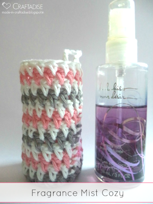 Free crochet pattern: Fragrance Mist Cozy