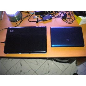 comparison between a laptop and Asus netbook