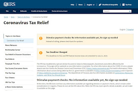 Coronavirus Tax Relief (https://www.irs.gov/coronavirus) page on IRS.gov