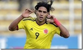 Celebracion Falcao frente a bolivia