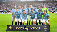 EAL CLUB CELTA DE VIGO. Temporada 2023-24- Unai Núñez, Óscar Mingueza, Carl Starfelt, Strand-Larsen, Aidoo, Iván Villar. Iago Aspas, Franco Cervi, Luca De la Torre, Bamba, Fran Beltrán. REAL CLUB CELTA DE VIGO 0 🆚 REAL MADRID C. F. 1 Viernes 25/08/2023, 21:30 horas. Campeonato de Liga de 1ª División, LaLiga EA Sports, jornada 3. Vigo, Pontevedra, estadio ABANCA Balaídos: 23.057 espectadores. GOLES: ⚽0-1: 81’, Jude Bellingham.