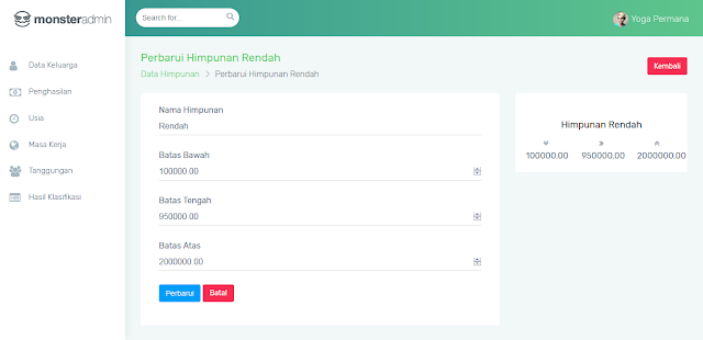 Source Code PHP Logika Fuzzy pada Klasifikasi Tingkat Kesejahteraan Keluarga Berbasis Web