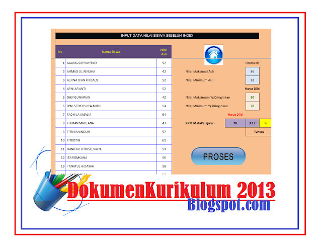 Download Aplikasi Konversi Nilai K13 KTSP