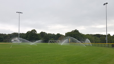 the ball fields at FHS were getting water earlier this week