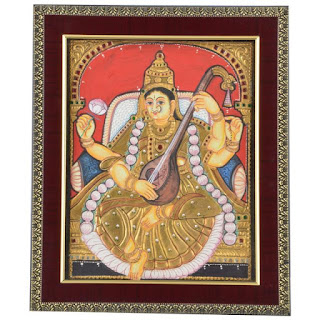 saraswathi tanjore paintings