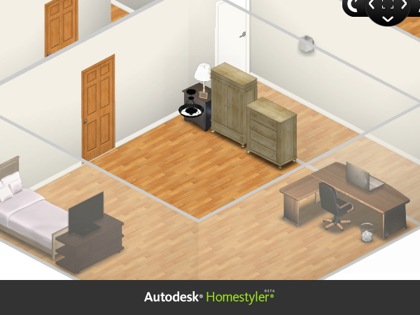 This is a 3d image of the bedroom I have created within the homestyler 