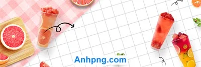 Họa tiết ly dưa hấu grapefruit trên nền kẻ sọc trắng