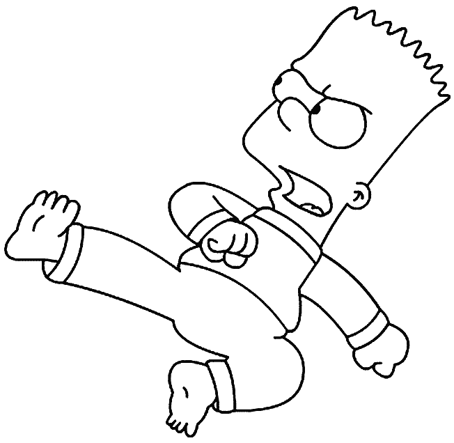 simpson para colorear
