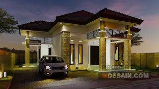 denah rumah 12x16 dengan teras samping