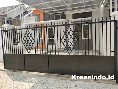 Pagar Rumah Minimalis Bahan Besi 14