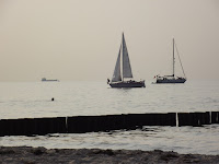 am Strand von Warnemünde