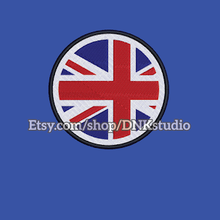 United Kingdom Flag Embroidery Design