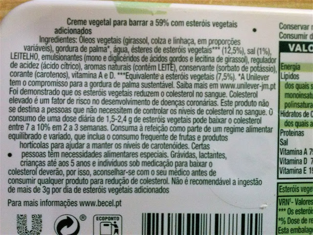 Ingredientes Becel ProActiv Sabor a Manteiga