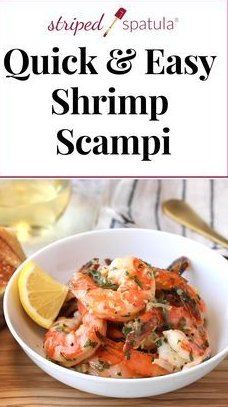 EASY SHRIMP SCAMPI WITH WHITE WINE AND LEMON