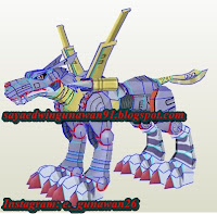 Papercraft Metal Garurumon