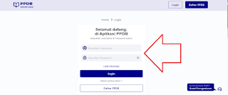 masukan nama dan username ppdb online 2022