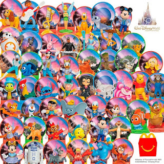 McDonald's Walt Disney World 50th Toys 2021 Peru Promotional Banner of 50 happy meal toys