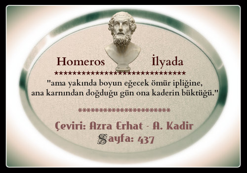 #Homeros #İlyada #ÇevirenAzraErhatAKadir