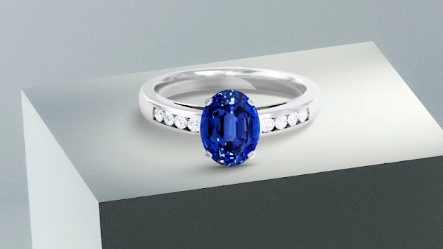 white gold sapphire ring