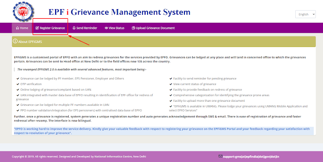 EPF Register Grievance