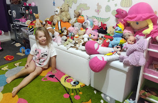 Rosie and all her teddies