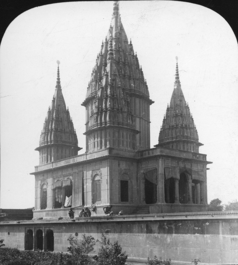 Panch Ratna Hindu Mandir (Temple), Varanasi (Benares, Banaras, Kashi), Uttar Pradesh, India | Rare & Old Vintage Photos (1892)