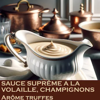 sauce suprême de volaille parfumée à l'essence de truffes