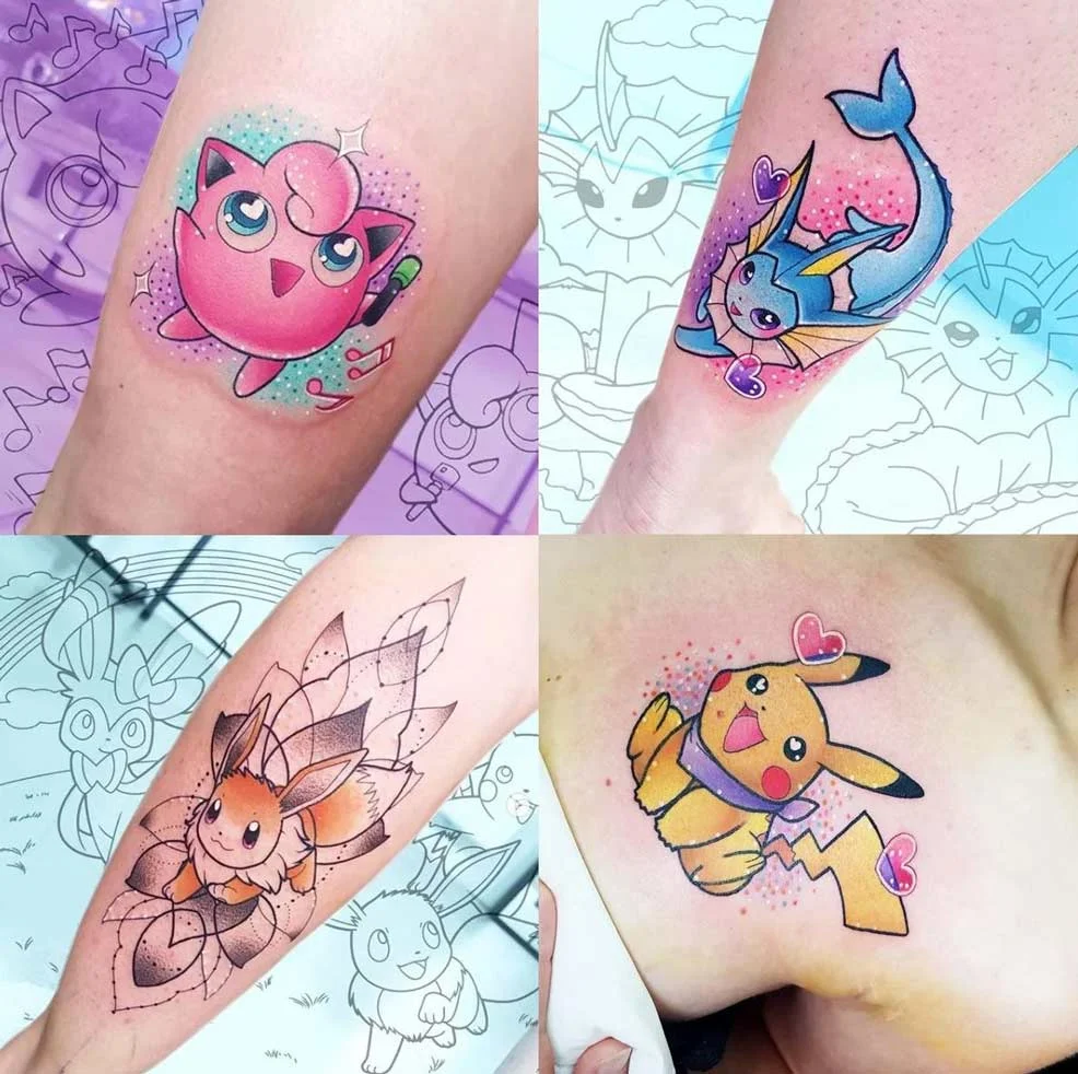 Tatuajes kawaii de Pokémon