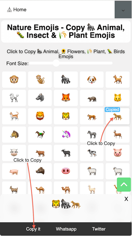 How to Copy 🐿️ Nature Emojis?