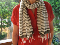 handwoven, organic cotton scarf from Pattanarak Foundation in Thailand
