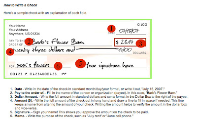 writing check website