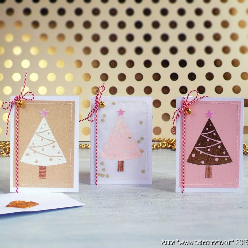 Natale Fatto A Mano Mini Card Di Natale Con Timbri Fai Da