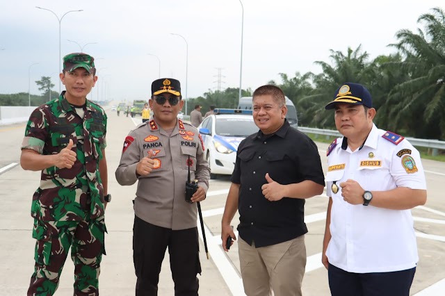 Kapolda Sumatera Utara Monitoring Jalur Tol di Pos Terpadu Gate Toll Tebing Tinggi