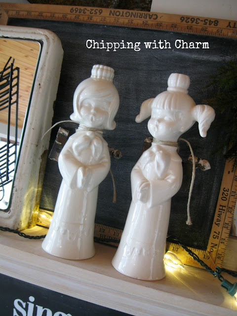 Chipping with Charm: Christmas Mantel 2015...www.chippingwithcharm.blogspot.com