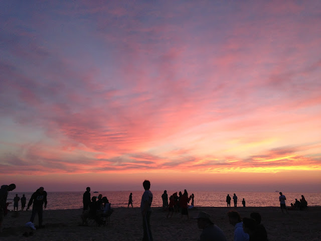 Sunset on Ludington beach