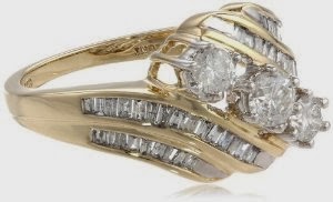 Gold Diamond Anniversary Ring