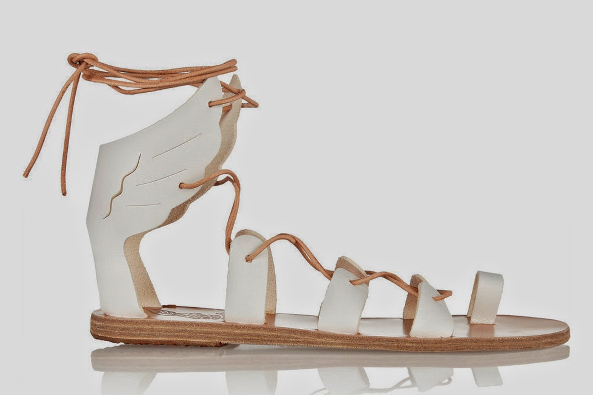De cuero blanco de Ancient Greek Sandals