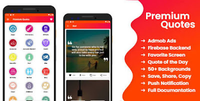 Premium Quotes v1.1 - Android Quotes App With Firebase Admin Panel