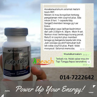 Testimoni CoQ10 Shaklee