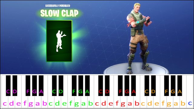 Slow Clap (Fortnite) Piano / Keyboard Easy Letter Notes for Beginners